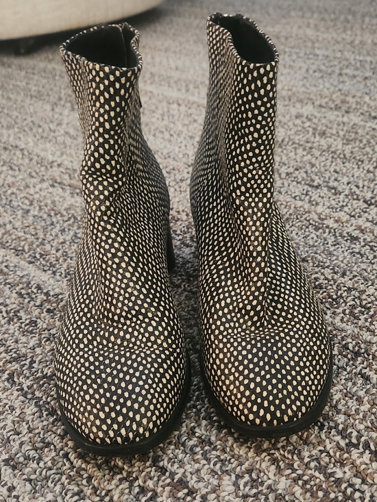 rag & bone Shoes - rag & bone Black and Cream Spotted Ankle Booties